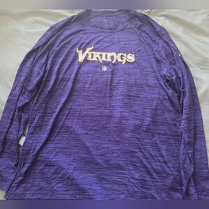 Purple Minnesota Vikings Nike Tee Long Sleeve Shirt Mens 2XL